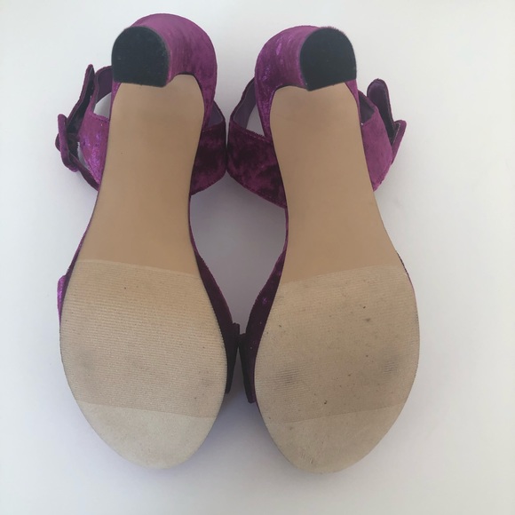 Madden Girl Velvet Fuchsia Heels - Picture 6 of 8